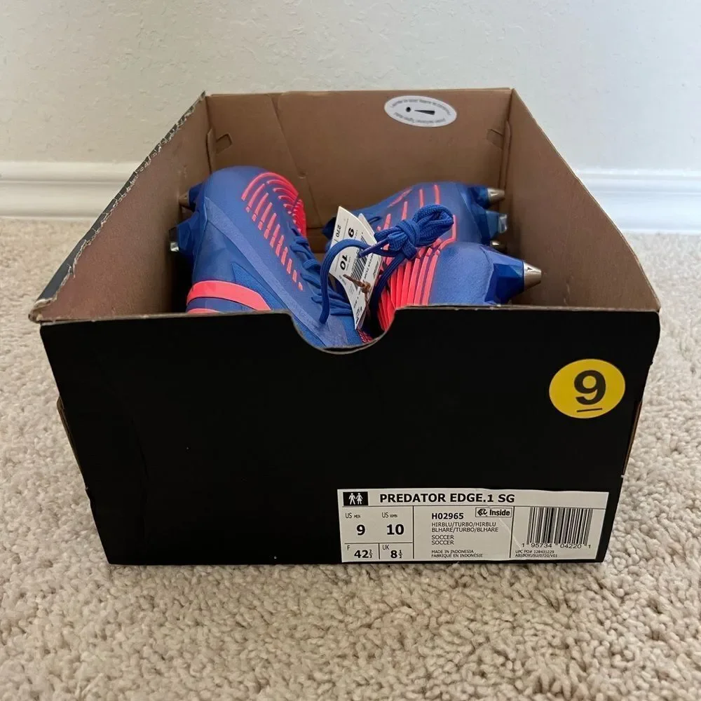 Adidas Predator Edge .1 SG Soft Ground Soccer Cleats Blue